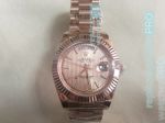 New Upgraded Rolex Day-Date Rose Gold Dial Rose Gold Men's Watch